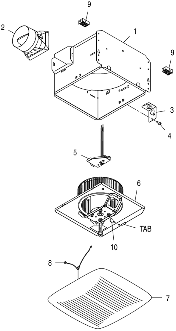 Nutone QTRN080 Exhaust Fan | Partswarehouse