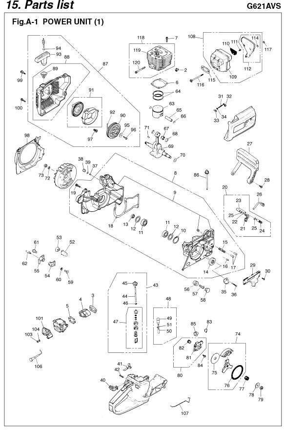 RedMax G621AVS (SN: 642078 and up) Chainsaw | Partswarehouse