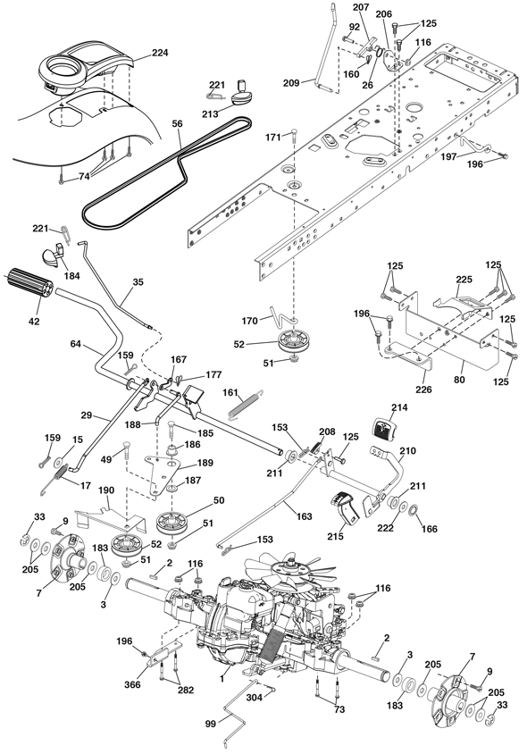 RedMax GT2454F (96043023800) Lawn Tractor | Partswarehouse