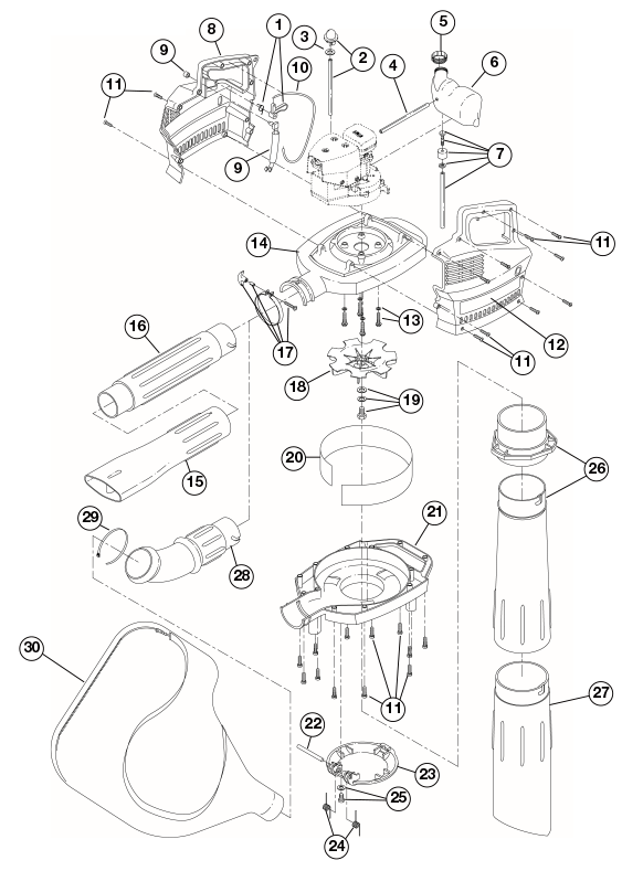 Ryobi 310BVR (611000001) Blower | Partswarehouse