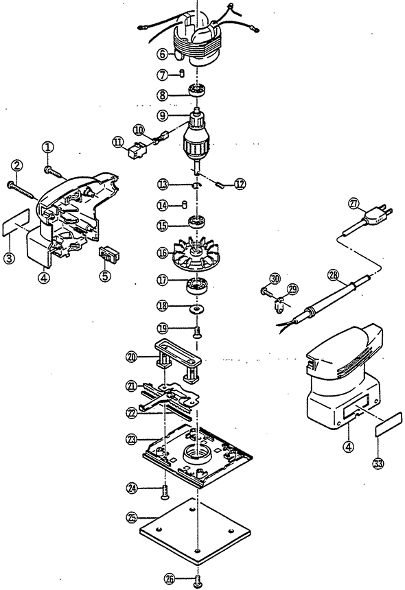 Ryobi S600 Sander Partswarehouse