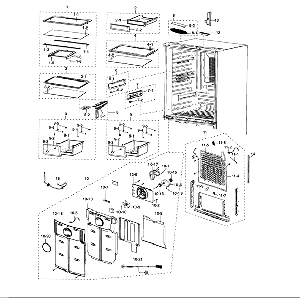 Samsung RF28NHEDBSR/AA Refrigerator Parts– Samsung Parts USA