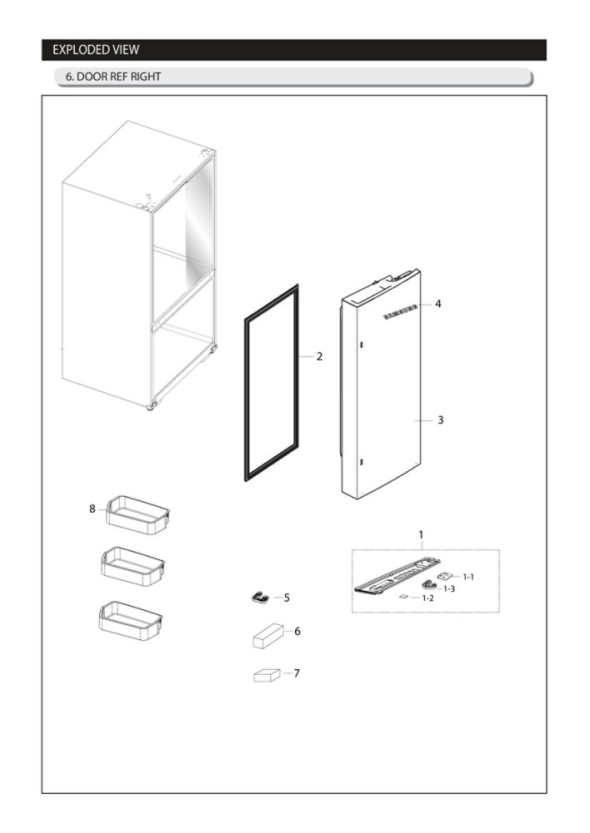 Samsung RF260BEAESR/AA Refrigerator Parts– Samsung Parts USA