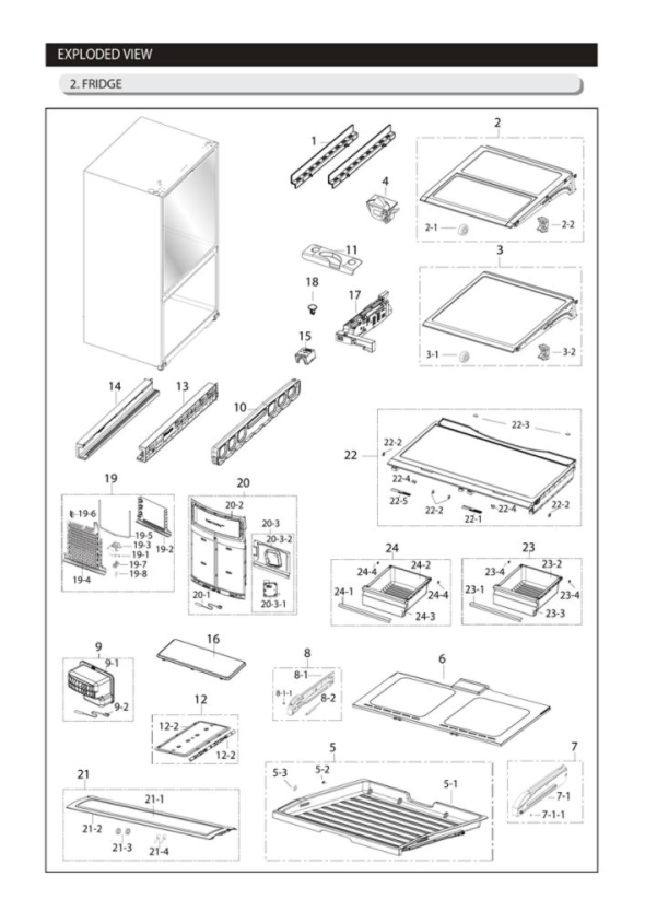 Samsung RF260BEAESR/AA Refrigerator Parts– Samsung Parts USA