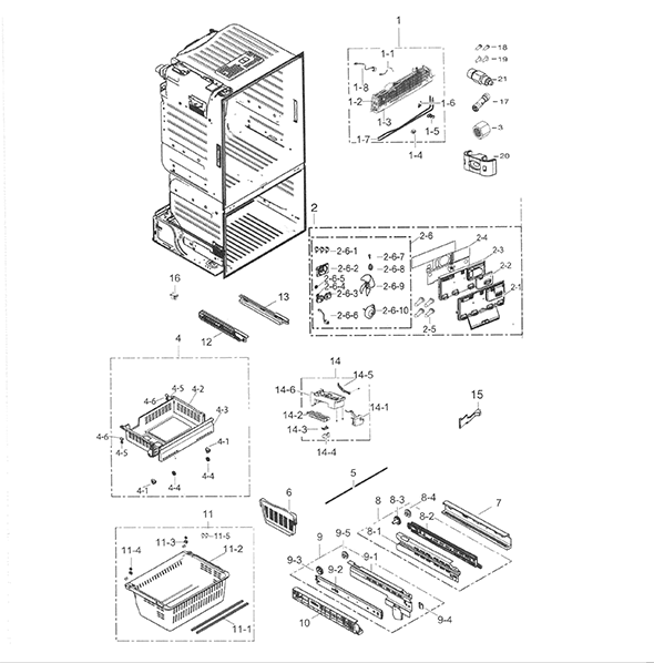 How to replace the upper freezer tray part # DA97-12641D in a