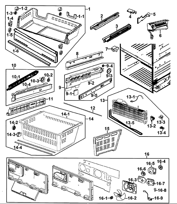 Samsung RF263BEAESR/AA Refrigerator Parts– Samsung Parts USA