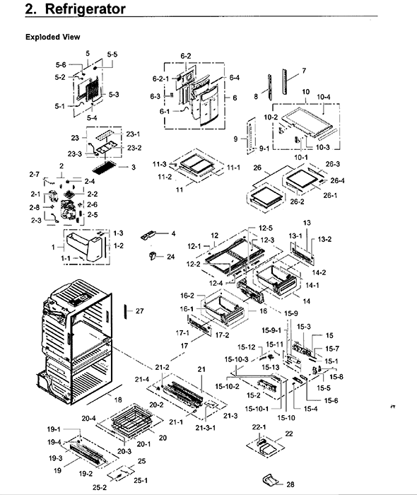 Samsung RF28HDEDBSR/AA Refrigerator Parts– Samsung Parts USA