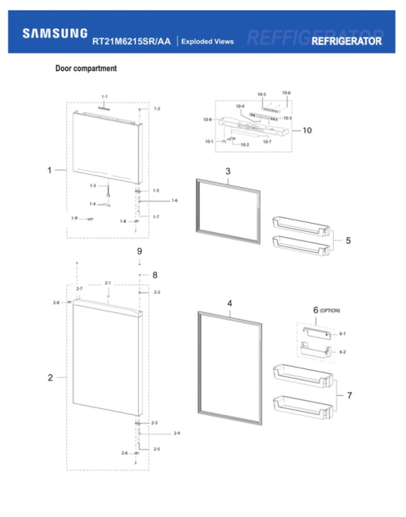 Samsung RT21M6215SRAA06 Refrigerator Partswarehouse