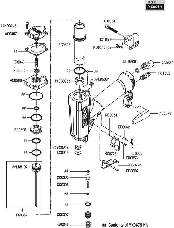 Senco SPFN15XP Composite Brad Nailer Partswarehouse