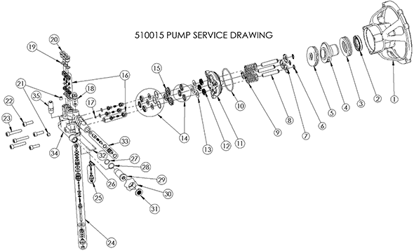 The ROP Shop 3100 PSI Pressure Washer Pump - 7/8" Shaft, 6 HP, Brass Head, Fits Simpson, Delco 7108024R, 510015