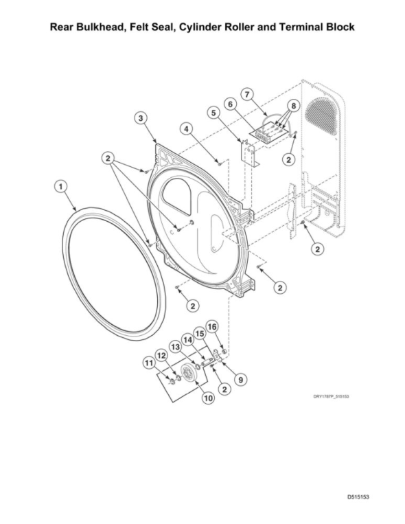 Speed Queen ADEE8RGS173TW01 Dryer | Partswarehouse