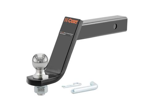 CURT 2 in. Square 2 Hole Trailer Hitch Ball Mount, 4 in. Drop 45230