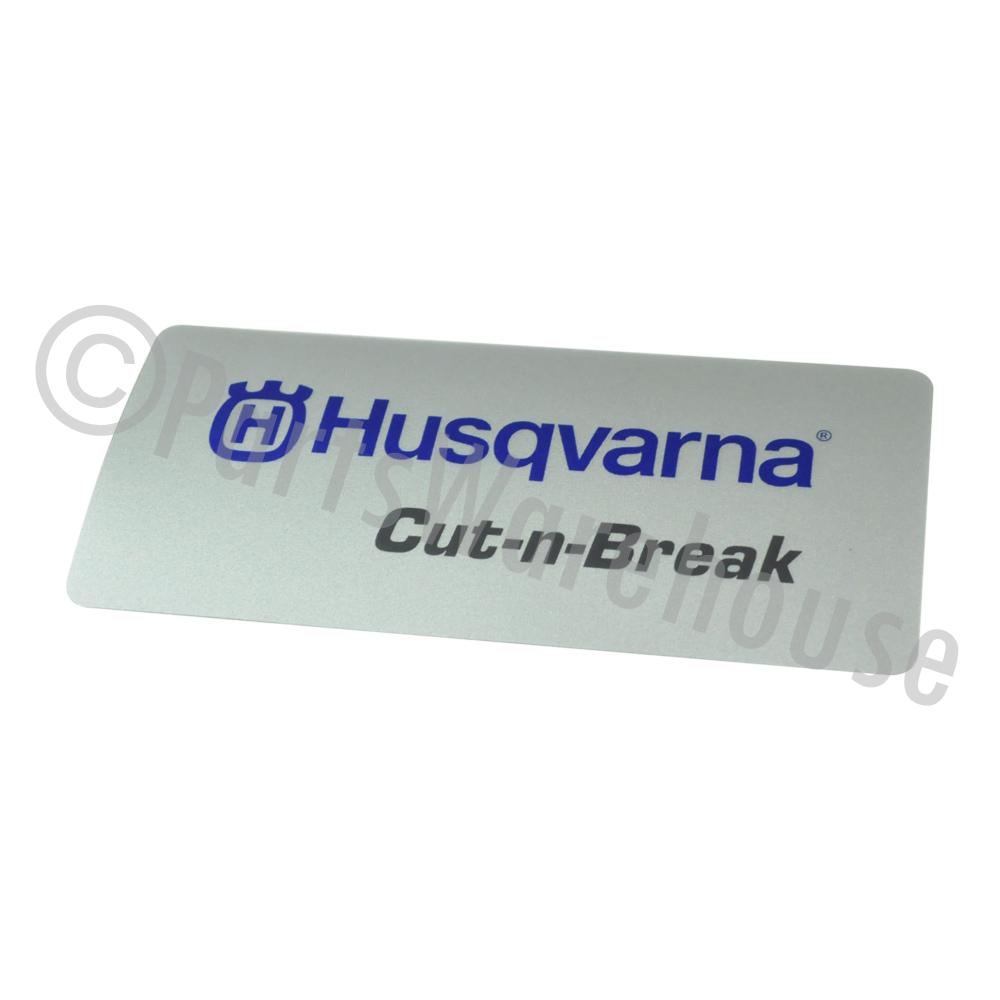 Genuine Husqvarna Clutch Cover Decal – Fits 120 MKII, 230, 235, 236, 240 – OEM 545118701