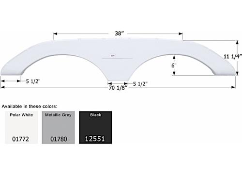 Icon Technologies Limited Rv Fender Skirt Tandem Keystone Fs1772 Black ...
