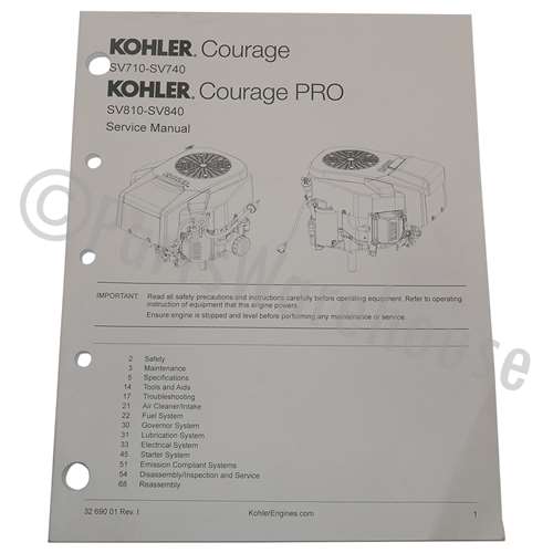 Kohler/Rehlko Sm; Sv710-740; Sv810-840 Coura - Yard Parts and ...