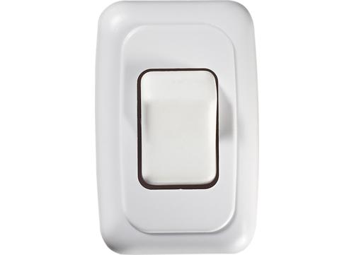 Rv Designer Contoured Wall Switch Wht Sgl On/Off Spst Cutout 15/8Inh X ...