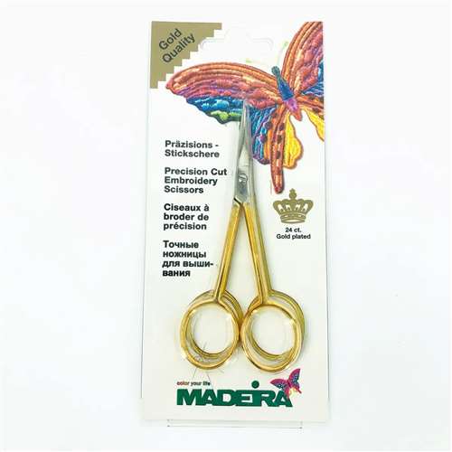 Embroidery Scissors Curved Gold - 4003760994769