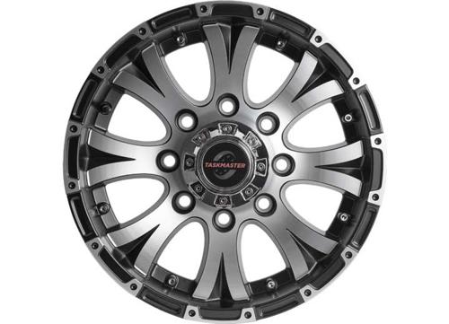 Taskmaster Alum Trlr Wheel 16X6 8X6.5 Blk Matte Machine Face & Lip 4 ...
