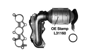 Catalytic Converter with Integrated Exhaust Manifold