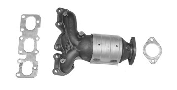 Catalytic Converter with Integrated Exhaust Manifold