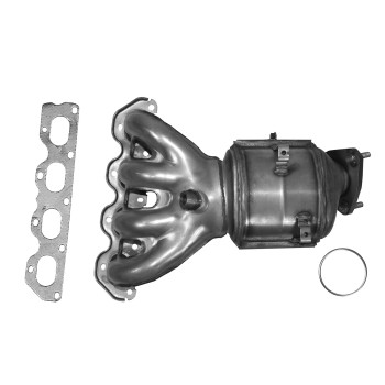 Catalytic Converter with Integrated Exhaust Manifold