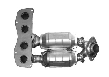 Catalytic Converter with Integrated Exhaust Manifold