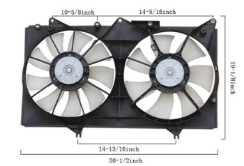 Dual Radiator and Condenser Fan Assembly