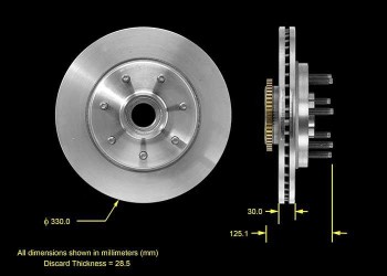 Disc Brake Rotor and Hub Assembly