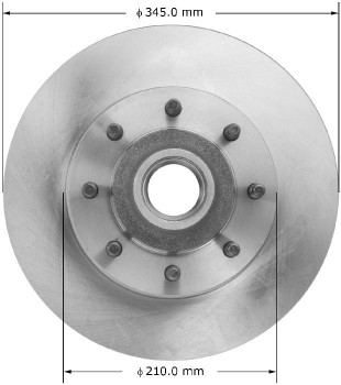 Disc Brake Rotor and Hub Assembly