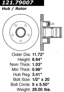 Disc Brake Rotor and Hub Assembly