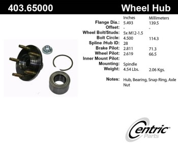 Axle Bearing and Hub Assembly Repair Kit