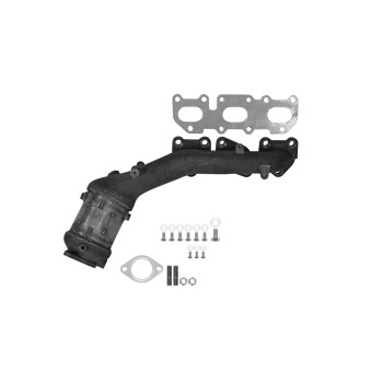 Catalytic Converter with Integrated Exhaust Manifold