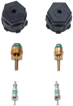 A/C System Valve Core and Cap Kit