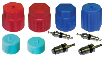 A/C System Valve Core and Cap Kit