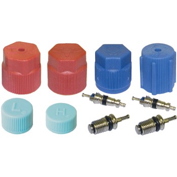 A/C System Valve Core and Cap Kit