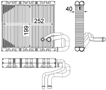 A/C Evaporator Core