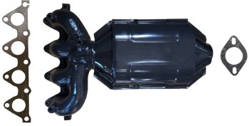 Catalytic Converter with Integrated Exhaust Manifold