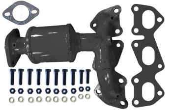 Catalytic Converter with Integrated Exhaust Manifold