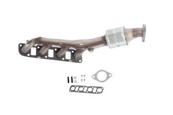Catalytic Converter with Integrated Exhaust Manifold