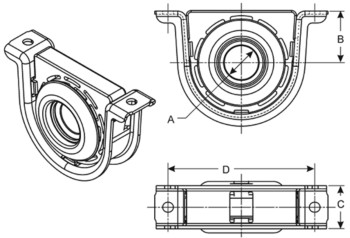 Drive Shaft Center Support Bearing