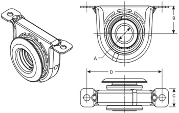 Drive Shaft Center Support Bearing
