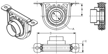 Drive Shaft Center Support Bearing