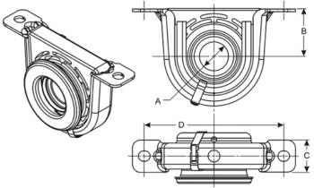 Drive Shaft Center Support Bearing