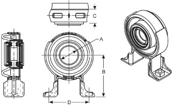 Drive Shaft Center Support Bearing