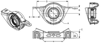 Drive Shaft Center Support Bearing