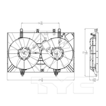 Dual Radiator and Condenser Fan Assembly