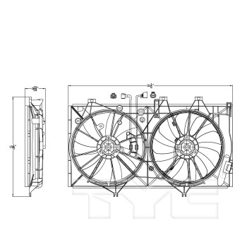 Dual Radiator and Condenser Fan Assembly