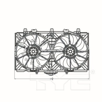 Dual Radiator and Condenser Fan Assembly