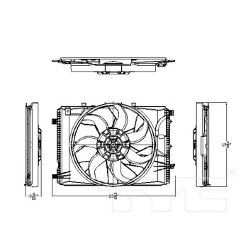 Dual Radiator and Condenser Fan Assembly