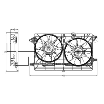 Dual Radiator and Condenser Fan Assembly